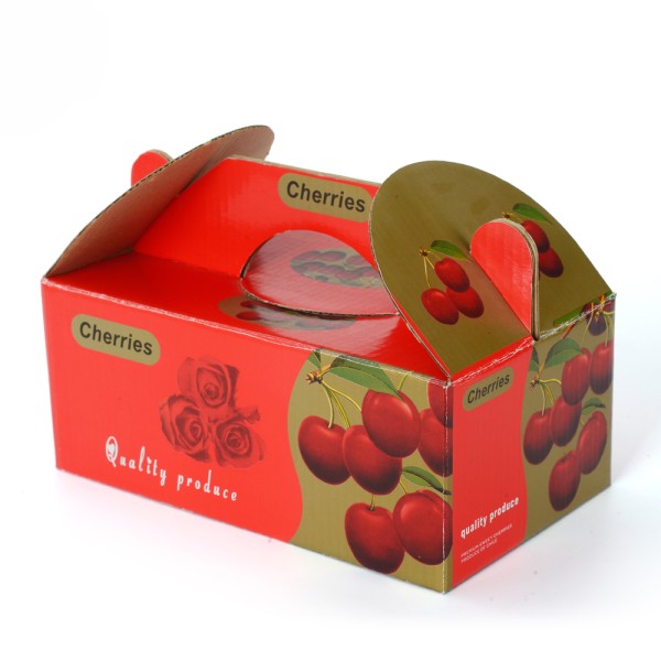 Caja de cartón corrugado doble personalizada, caja de frutas y verduras