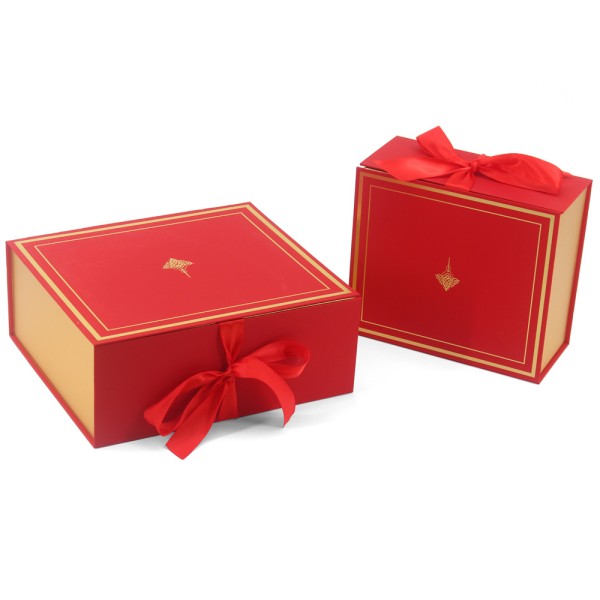 Red Magnetic Box with Ribbon