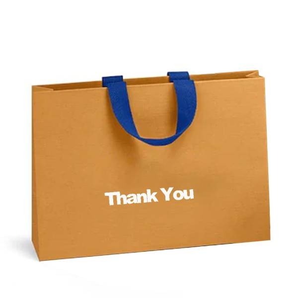 Custom logo orange paper bag