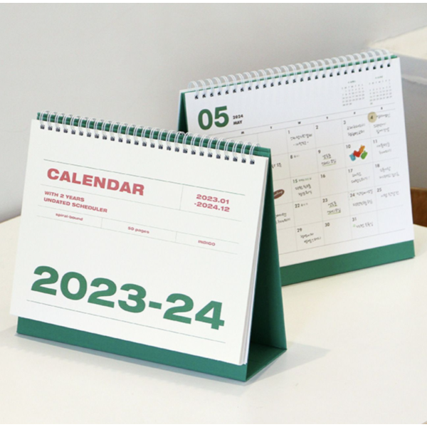 Calendário de mesa de impressão personalizado 2024