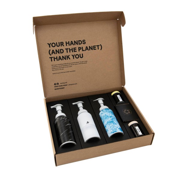 Caixa de embalagem de papelão ondulado para frasco de shampoo