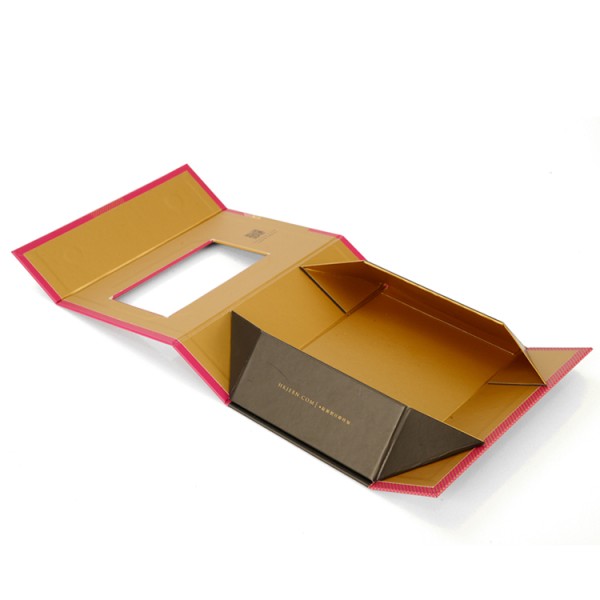 Foldable gift box with pvcwindow