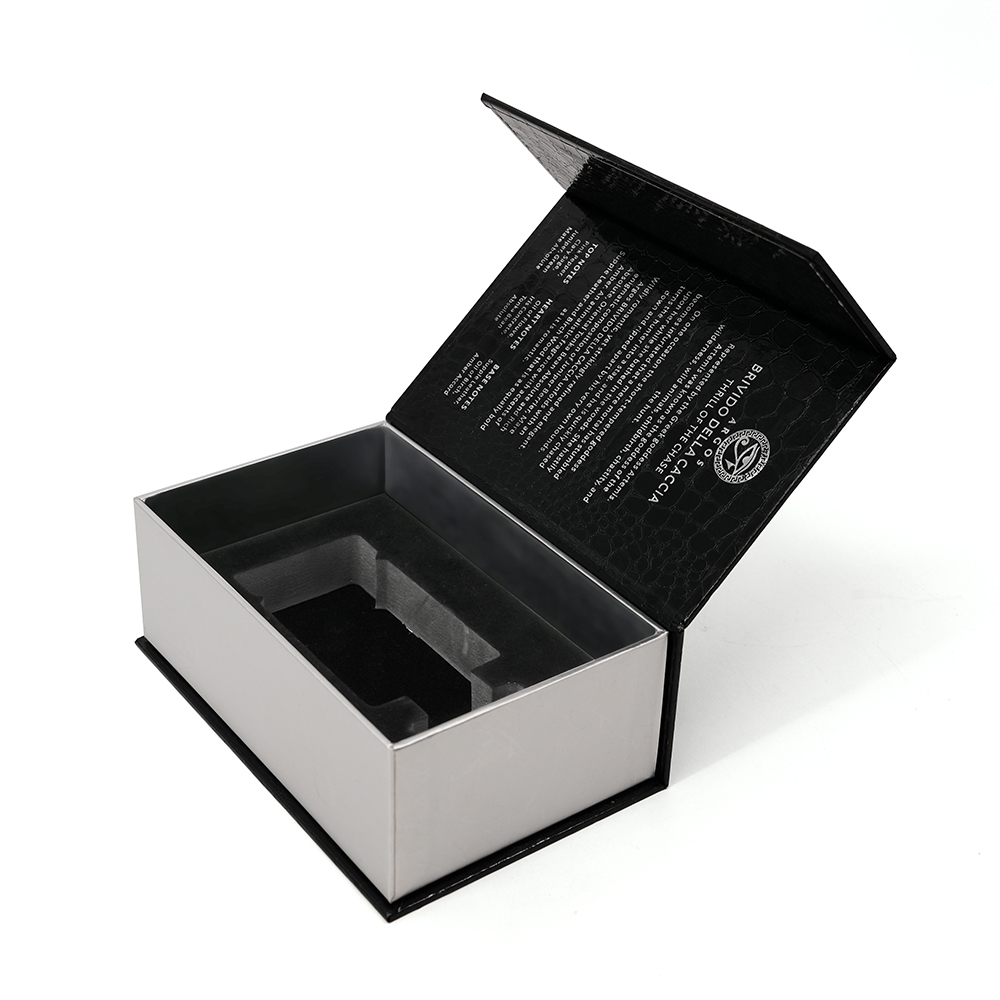 Emballage de boîte en papier de parfum avec texturation de crocodile