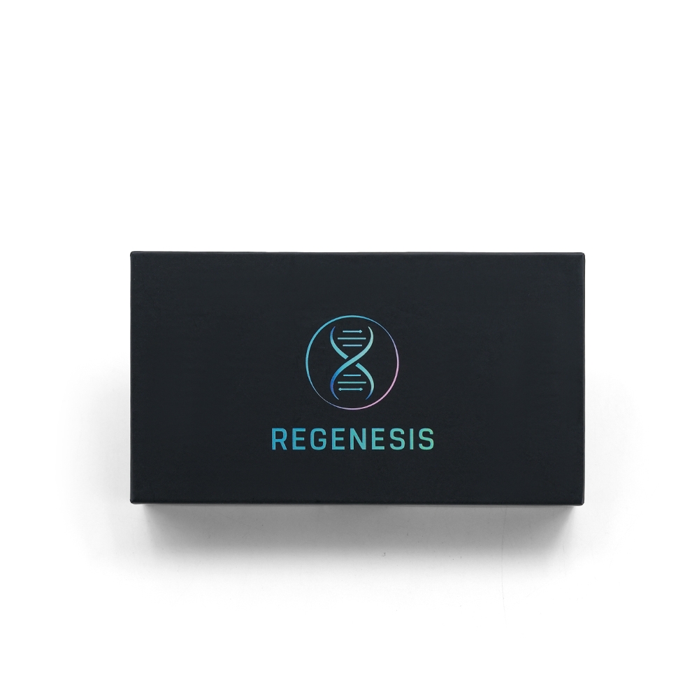 Custom Black Rigid 4-Pack 3ml Peptide Vial Box