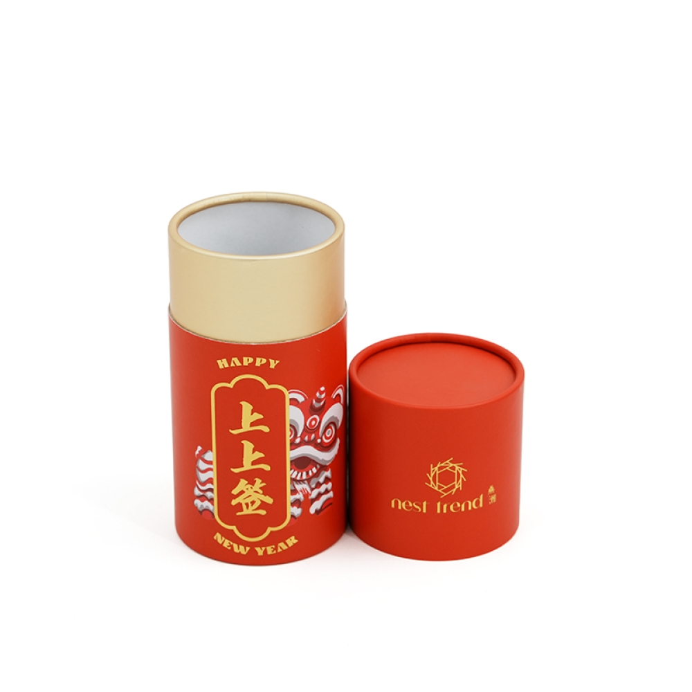 Caja de tuberías de papel de grado alimenticio personalizado con diseño de fuegos artificiales