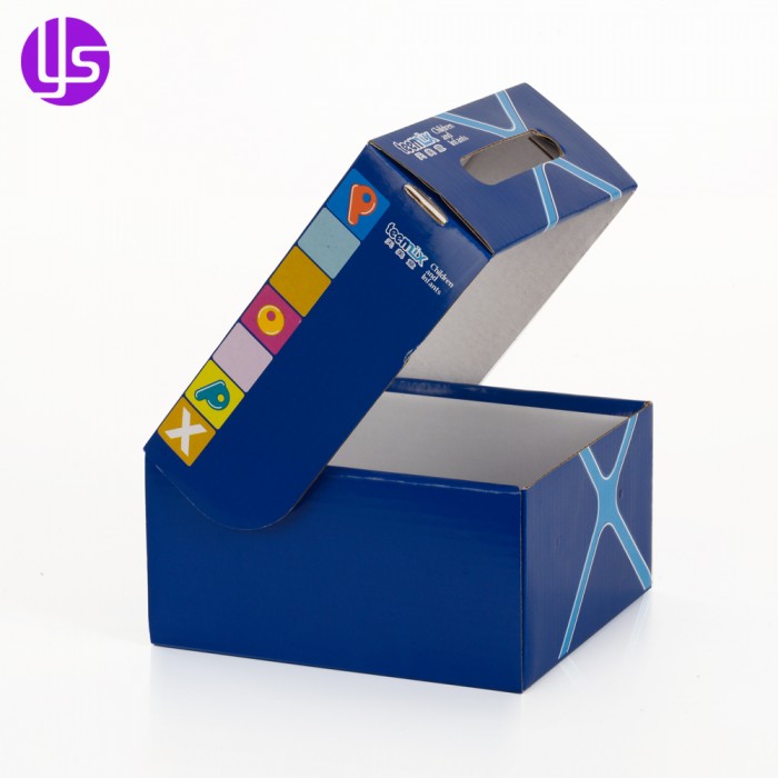 Детская коробка для обуви из гофрированного картона с цветной печатью
