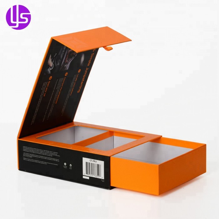 Custom Made Luxury Boutique Rigid Cardboard Magnetic Closure Book Shape Gift Packaging Box with Drawer