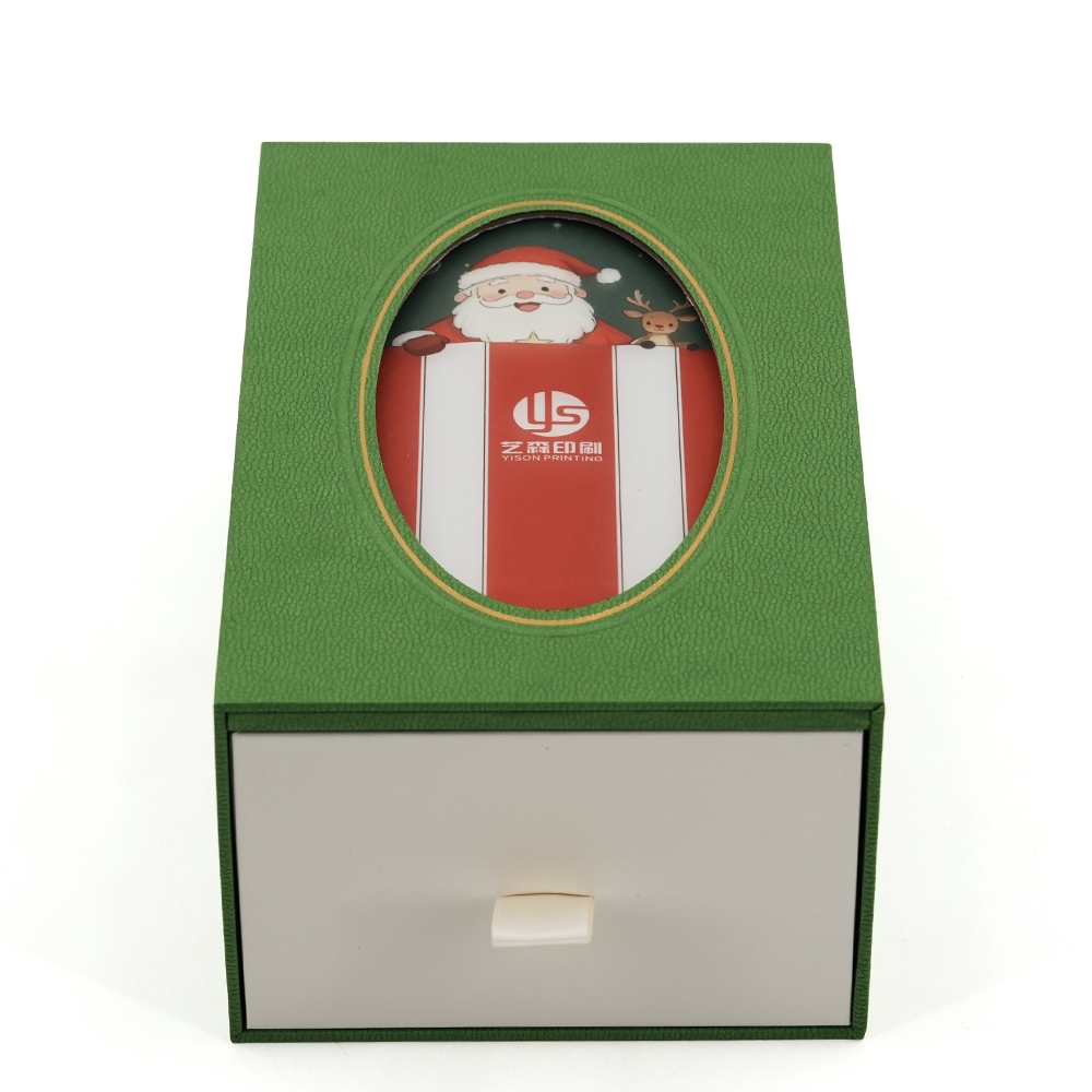 Caja de regalo de perfume navideño con cajón deslizante creativo con gráficos transformados