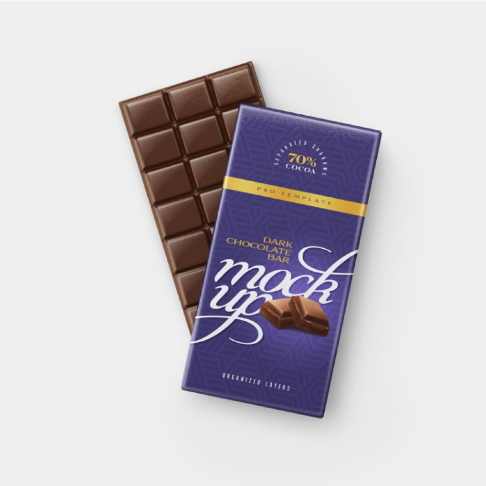 Custom One Piece Chocolate Bar Box Packaging