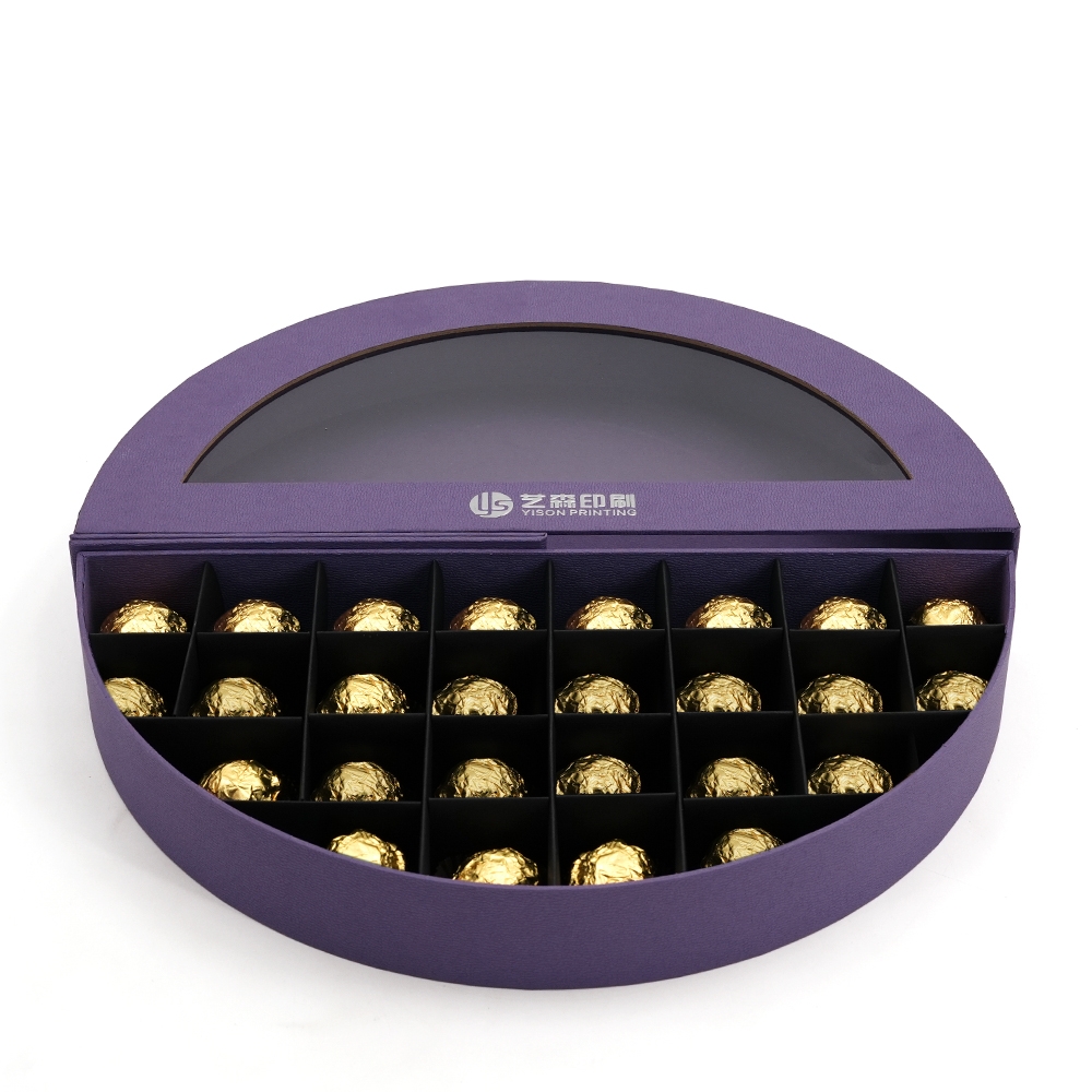 Custom Logo Half Circle Chocolate Packaging Box with Window