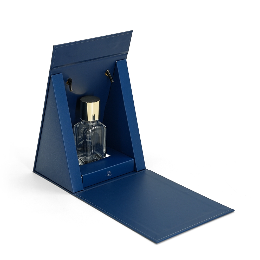 Novel Triangle Shaped Flip Open Perfume Bottle Rigid Box