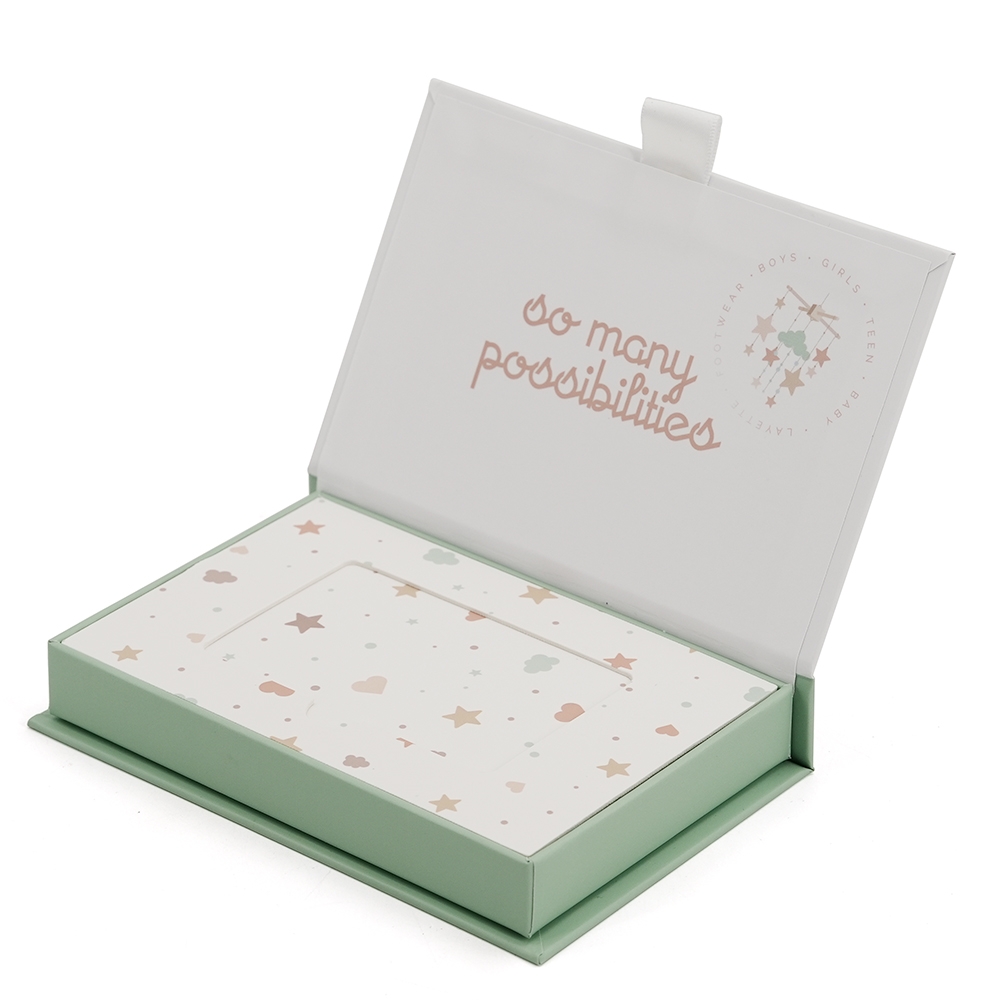 Caja de tarjeta de regalo de lujo personalizada con bolsas de papel