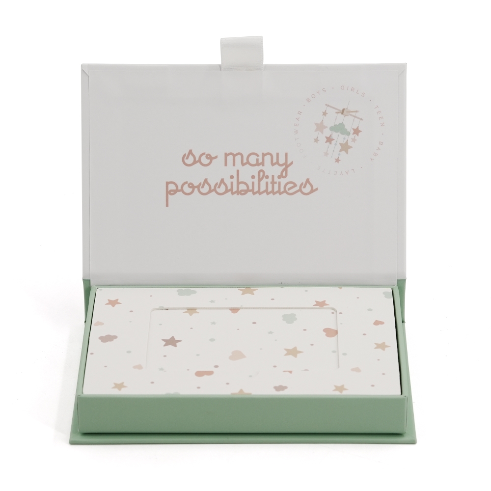 Caja de tarjeta de regalo de lujo personalizada con bolsas de papel