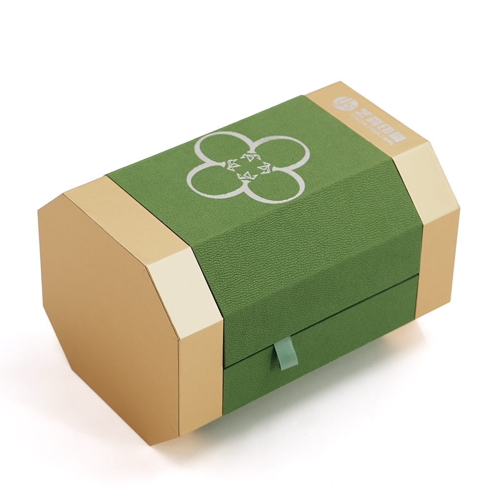 Custom Leather Texture Octagonal Hard Box Packaging for Perfume