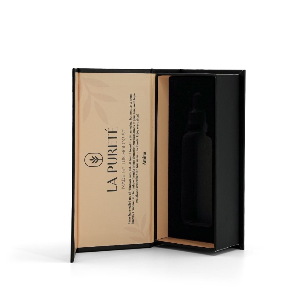 Custom Magnetic Rigid Gift Box for Beard Oil Bottle