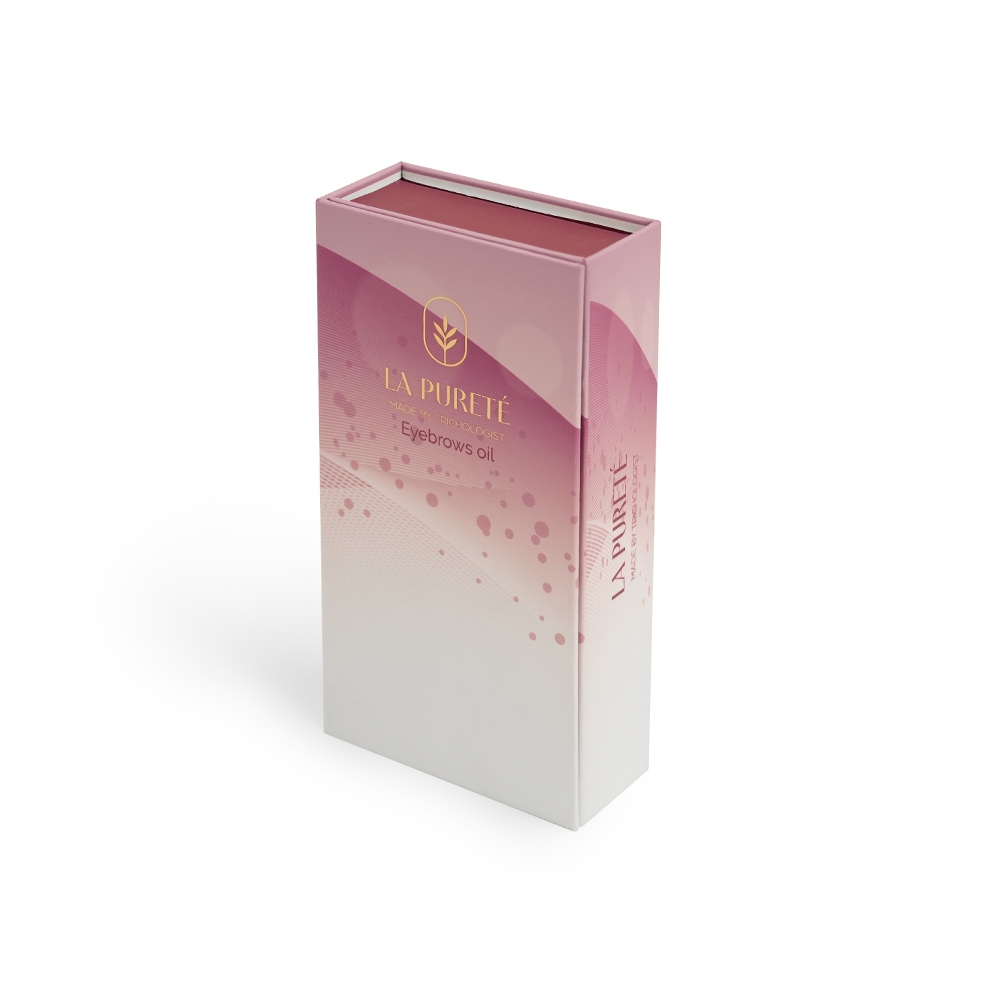 Custom Double Door Opening Rigid Paper Gift Box with Gold Satin Lining