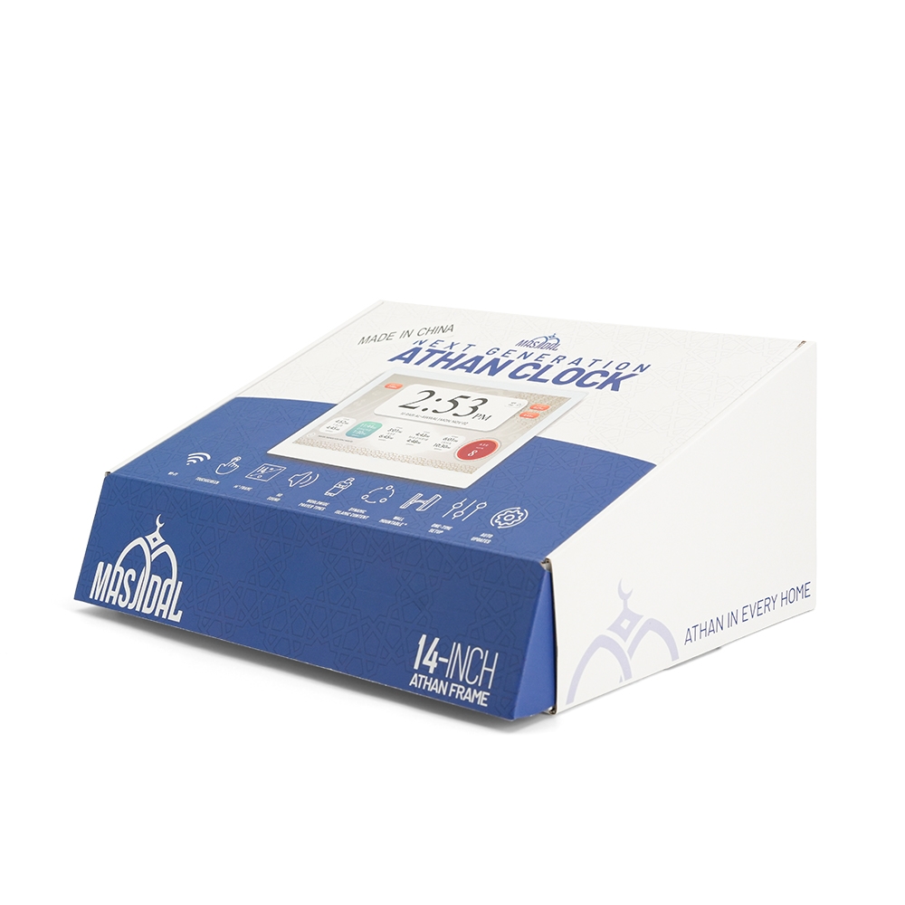 Custom Corrugated Athan Prayer Clock Packaging Shipping Box
