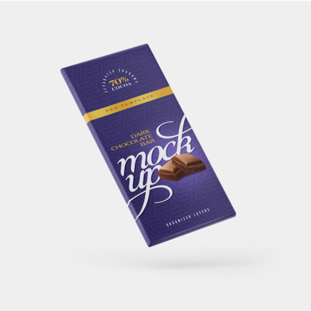Custom One Piece Chocolate Bar Box Packaging