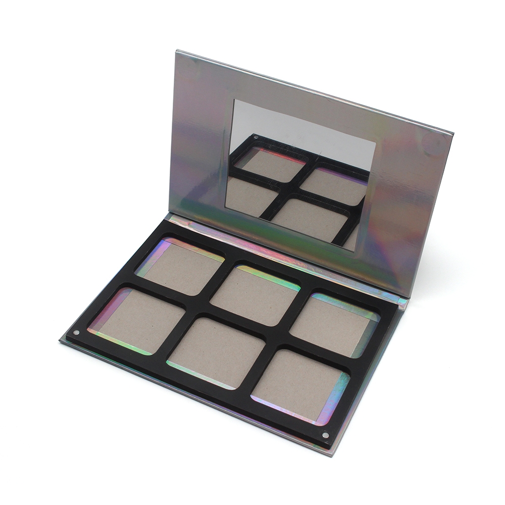 Étiquette privée Palette de fards à paupières compacts en papier magnétique vide avec miroir