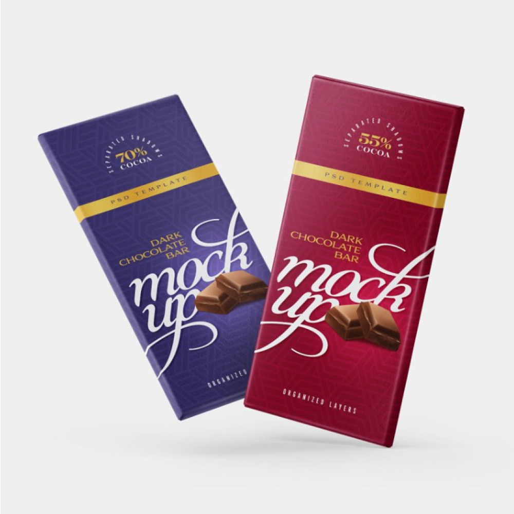 Custom One Piece Chocolate Bar Box Packaging