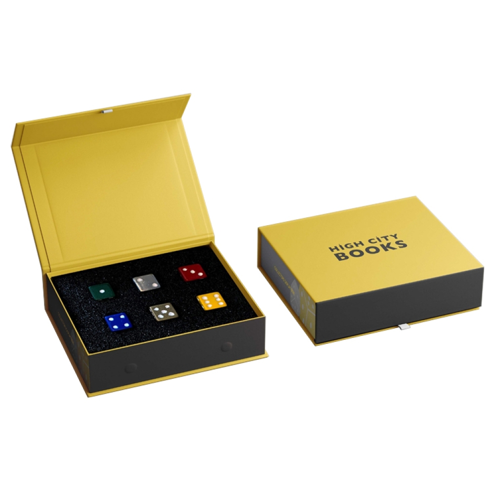 Custom empty dnd dice set packaging gift magnetic cardboard box for dice